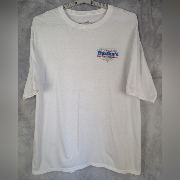 Budke's 2XL Harley-Davidson North Platte T-shirt White - Picture 1 of 8